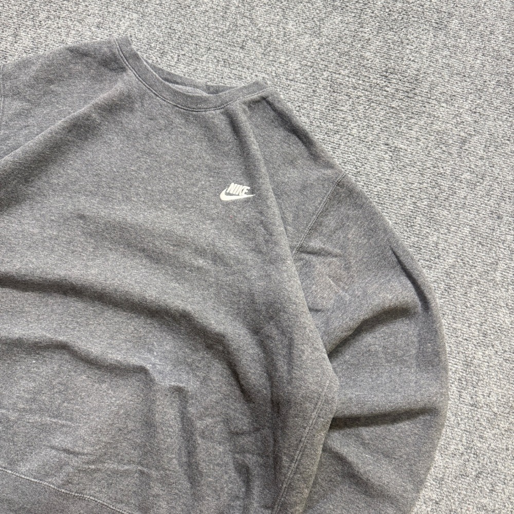 Nike Sweatshirt Men's XL Stained Activewear Cotton Pullover Blank Gray